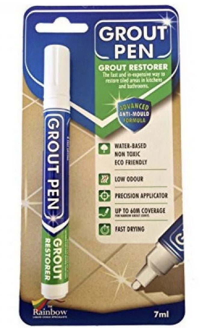 Grout Pen White Tile Paint Marker: Waterproof Tile Grout Colorant and Sealer Pen