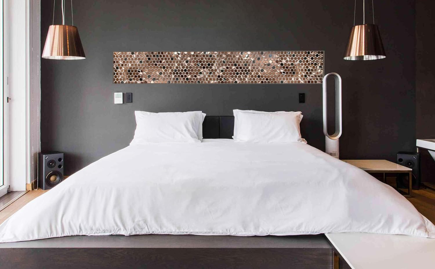 Copper Bronze Penny Round Mosaic Tiles for Kitchen and Bathroom [5 Sheets]