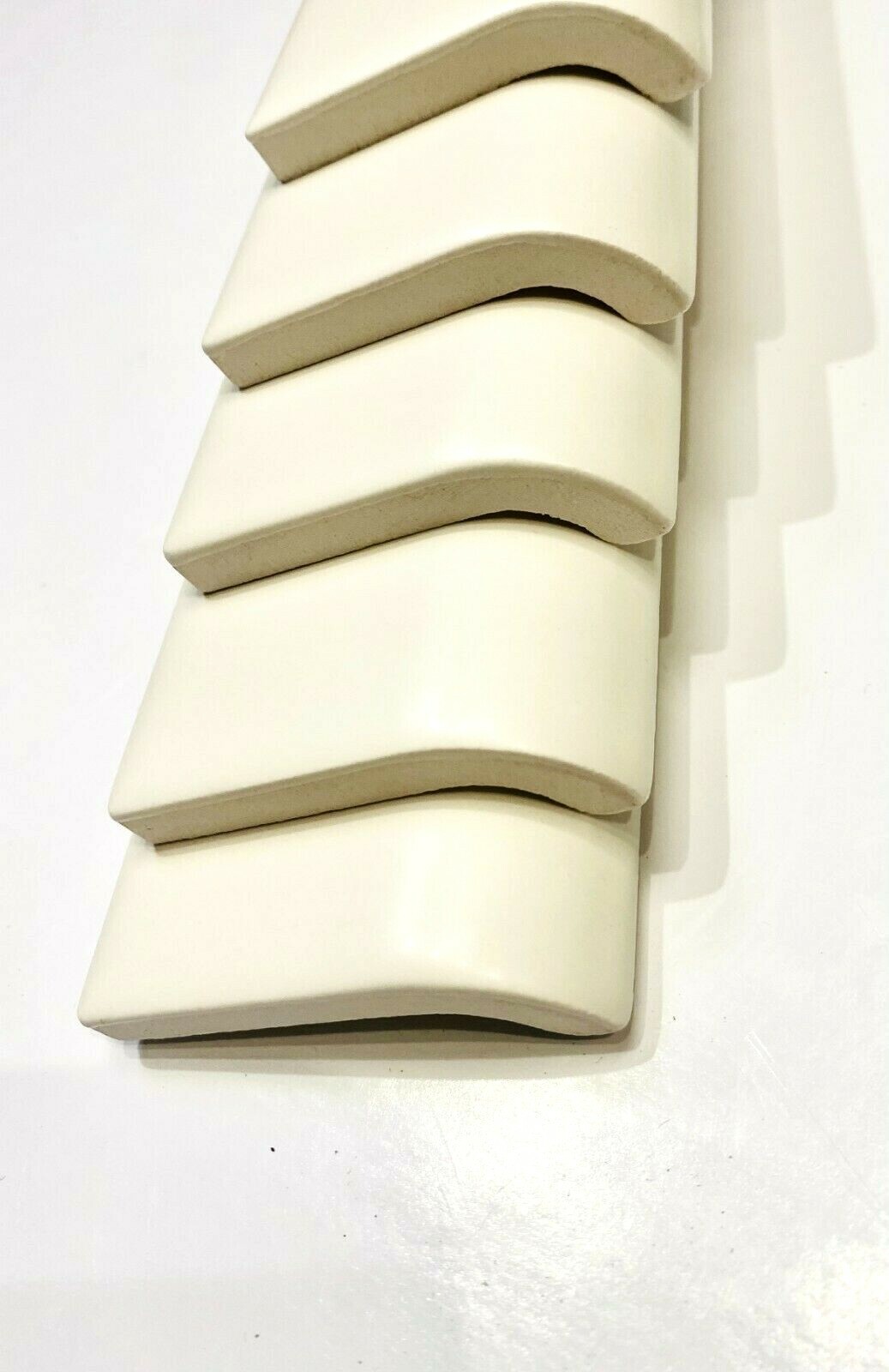 2″ x 6″ Biscuit Matte Ceramic Tile Sanitary Mudcap Wall Trim