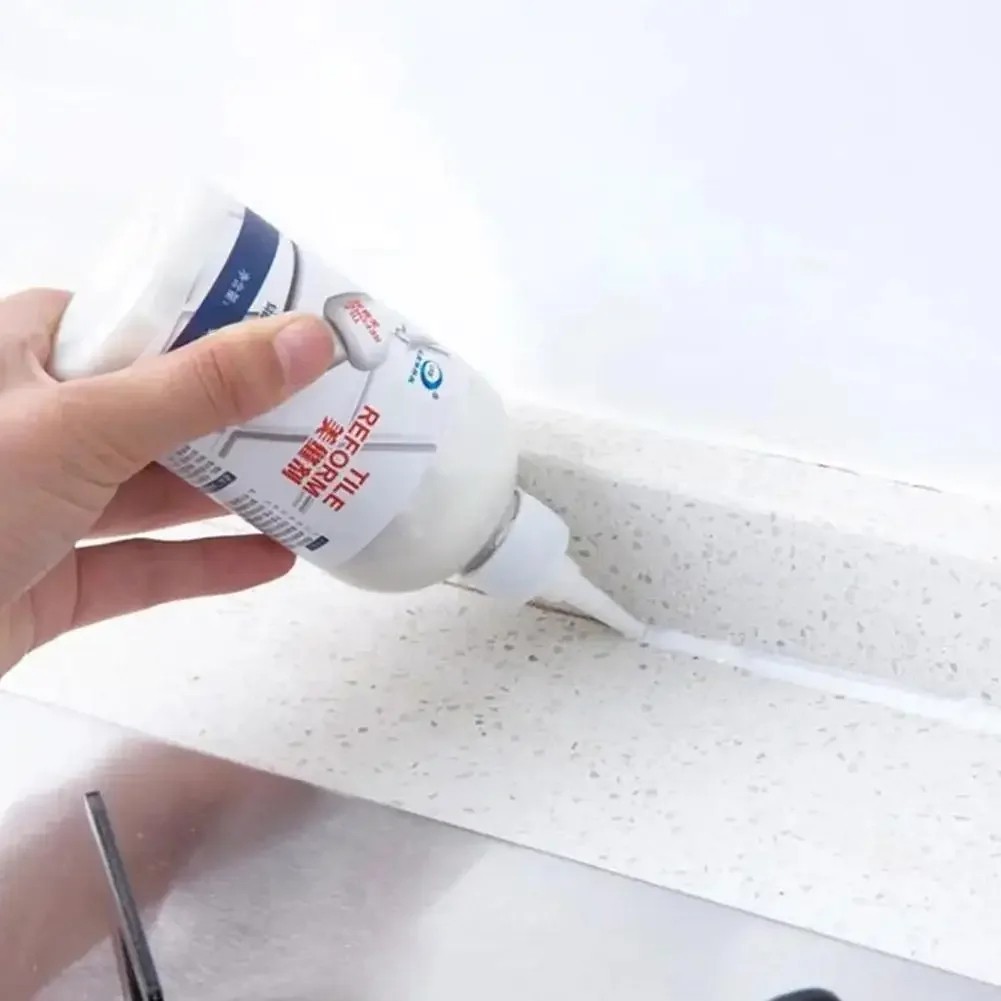 Waterproof Tile Grout Repair & Filler: White 150ml for Kitchen & Bathroom Gaps