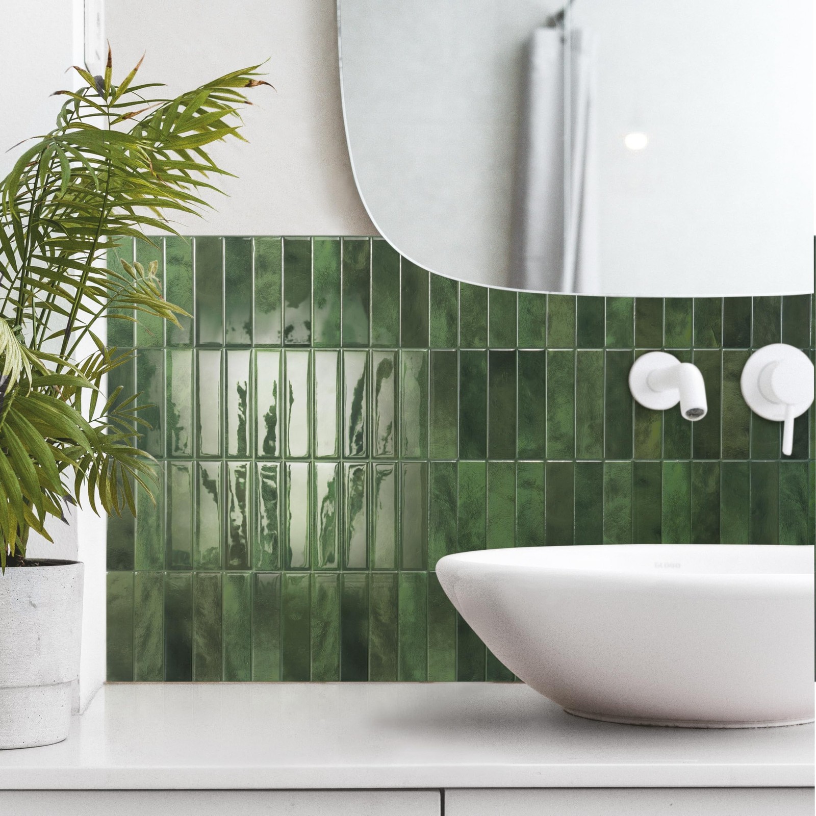 Smart Tiles SMART TILES Peel and Stick Backsplash – 5 Sheets of 11.43” x 9”…