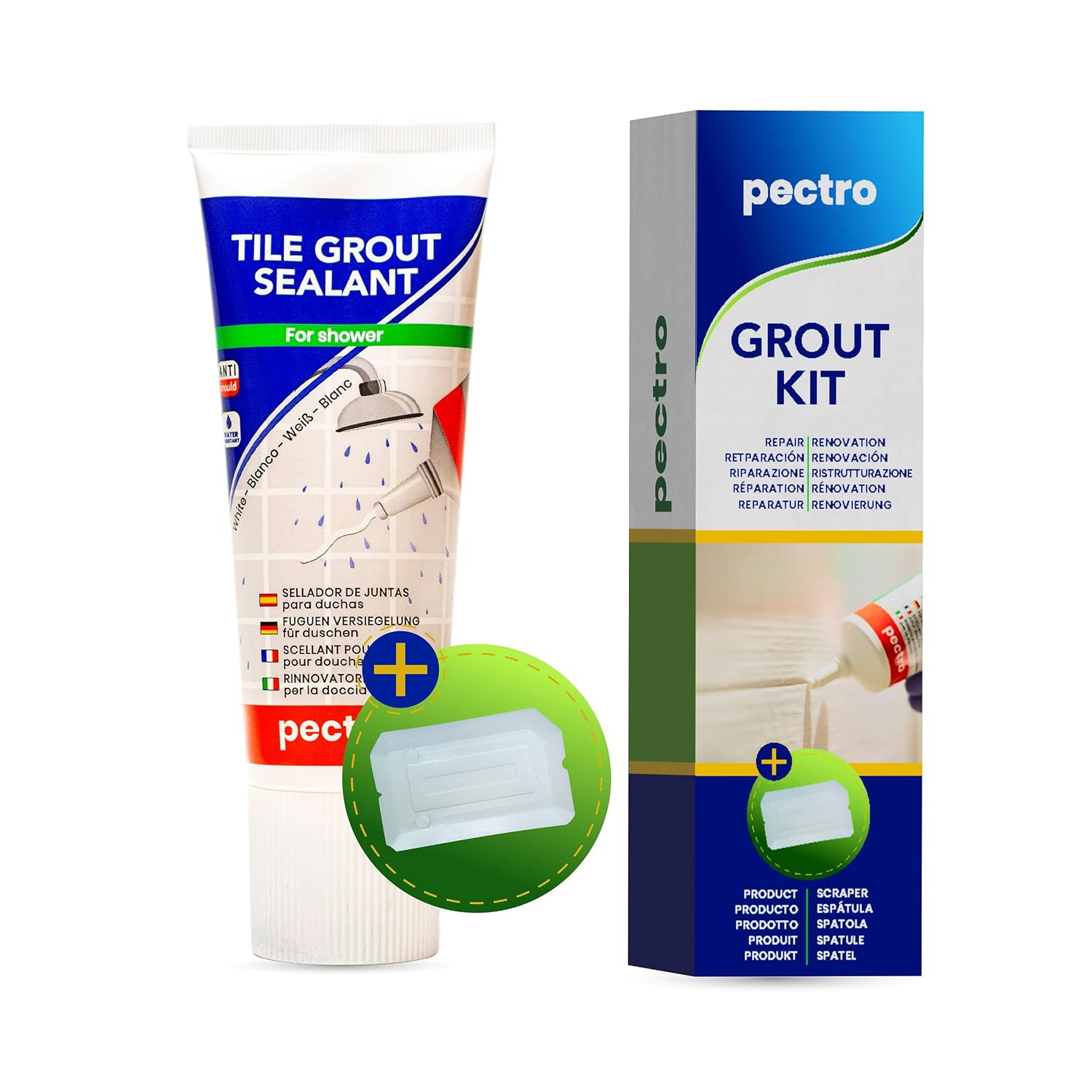 Waterproof Tile Grout Sealer Kit, Premixed Grout Sealant for Shower & Tub, Ba…