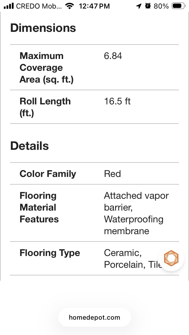 Redgard 5in x 16.5 ft Seam Tape Residential Red Waterproofing Membrane
