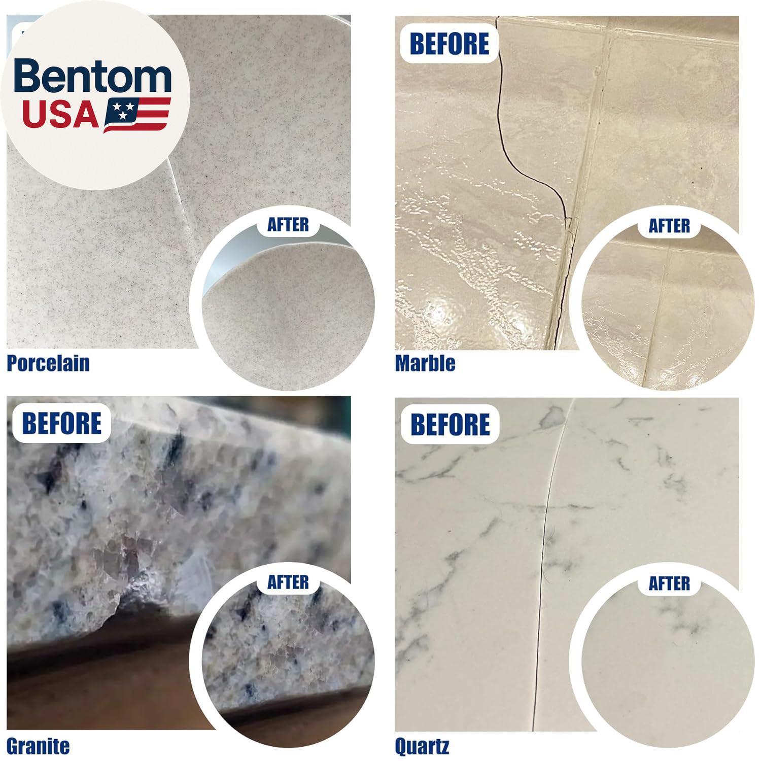 Tile Repair Kit – Porcelain Repair Kit for Repairing Scratches, Chips, Dents, Ho