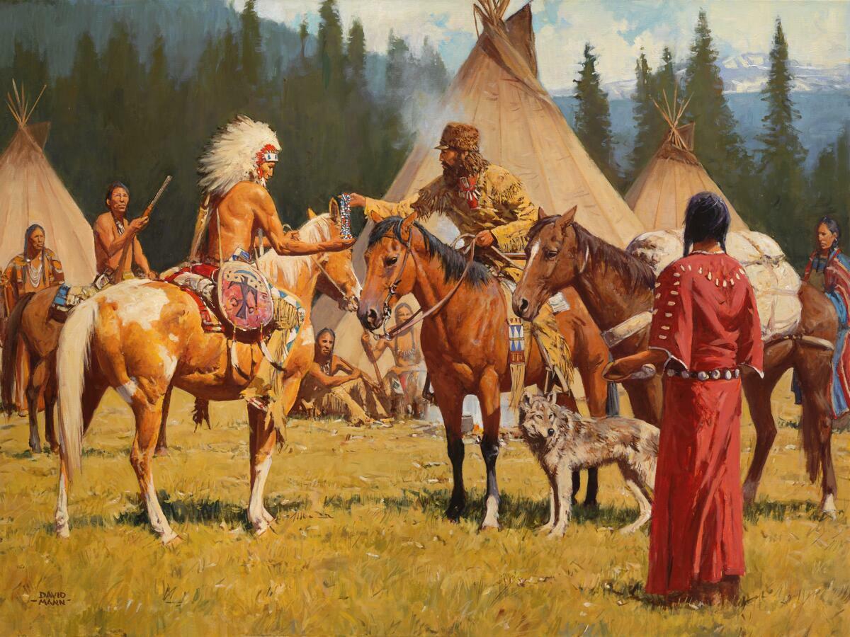 Ceramic Tile Mural Kitchen Backsplash – The Bead Trader – Native American Indian