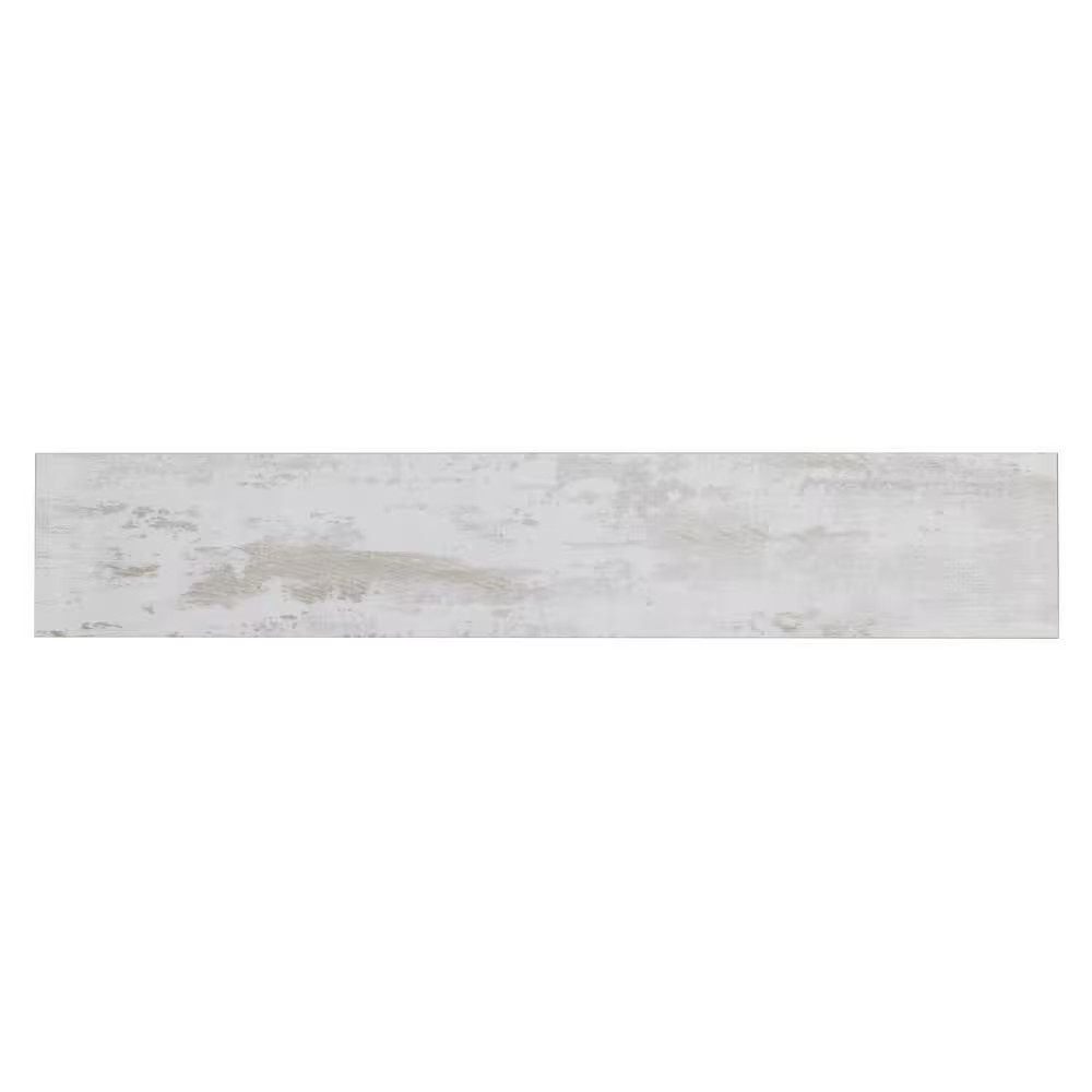 French Country Style White 3 In. X 16 In. Wood Look Glass Subway Wall Tile (20 S