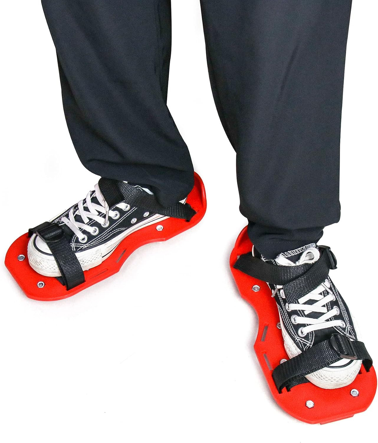 Spiked Floor Shoes for Epoxy & Overlays, Short Spikes, Strap Fastening, Pair 2pc
