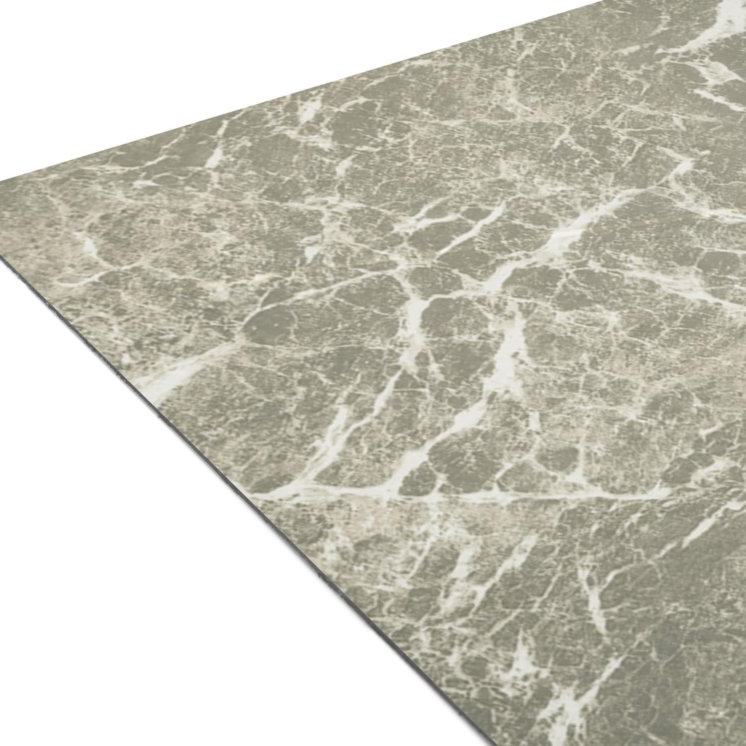 Nexus Self Adhesive 12-Inch Vinyl Floor Tiles, 20 Tiles – 12″ x Grey Marble