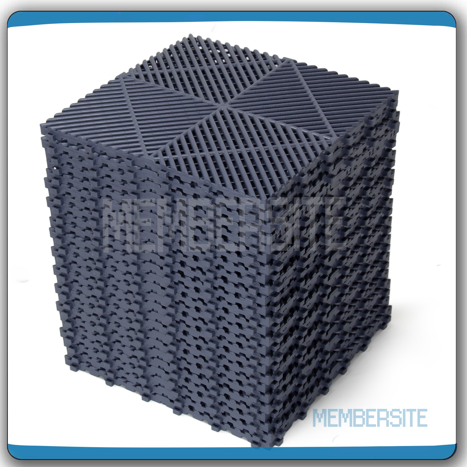 25 Packs Interlocking Garage Floor Tiles 15.75” x 15.75” Vented Water Drainage