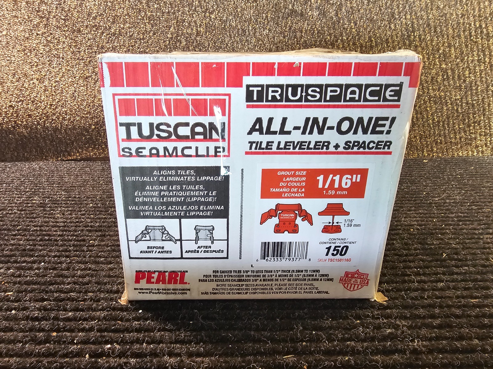 (QTY 150) Pearl Tuscan TSC150116O 1/16 in Tile Leveler/Spacer System – Orange