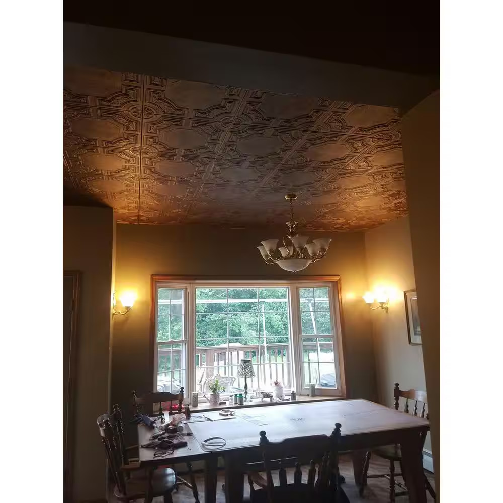 Evergreen 1.6 Ft. X 1.6 Ft. Glue up Foam Ceiling Tile in Plain White (21.6 Sq. F