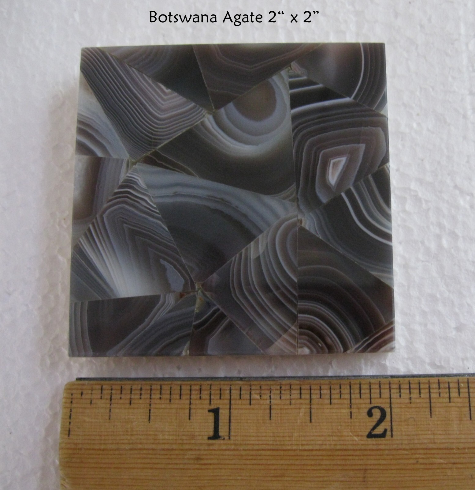 **FINAL SALE**  Botswana Agate 2 x 2 Polished (price per piece)