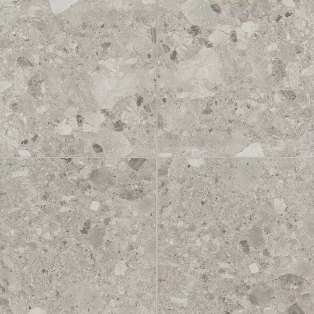 Frammenta 24 In. X 24 In. Light Grey Porcelain Floor Tile (15.72 Sq. Ft./Case)