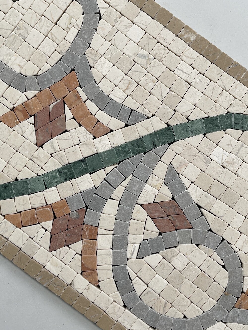 B4211T Marble Mosaic Border Listello Accent Tile Carina 7.5×13.5 Tumbled