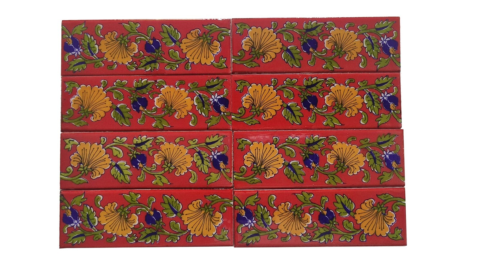 Interior/Exterior Flooring/Wall Ceramic Tile Mural Mosaic Multi Red Set of 21 Pc