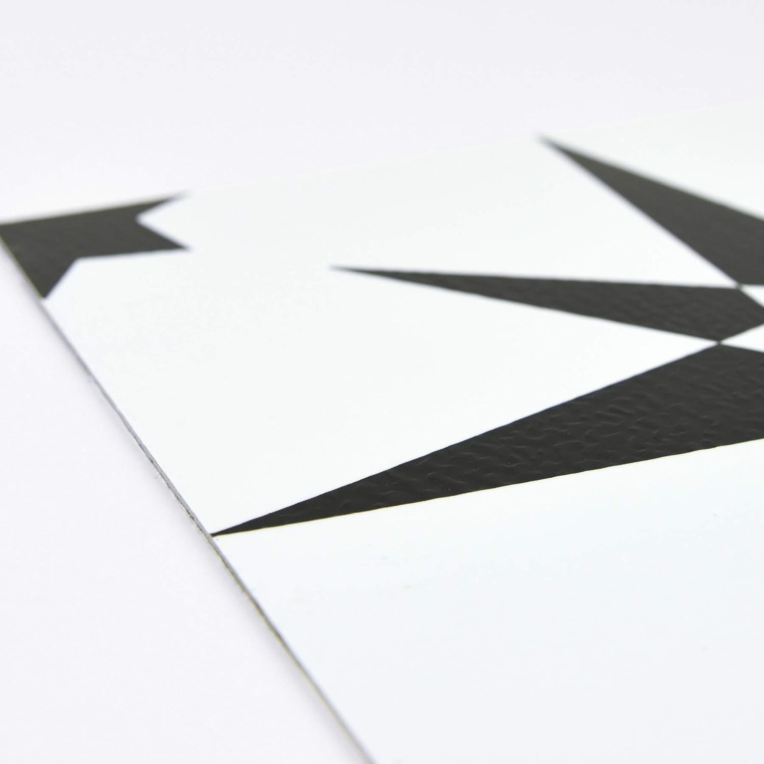 Peel & Stick Floor Tiles Vinyl Black 12x12in Water Resistant Easy Install