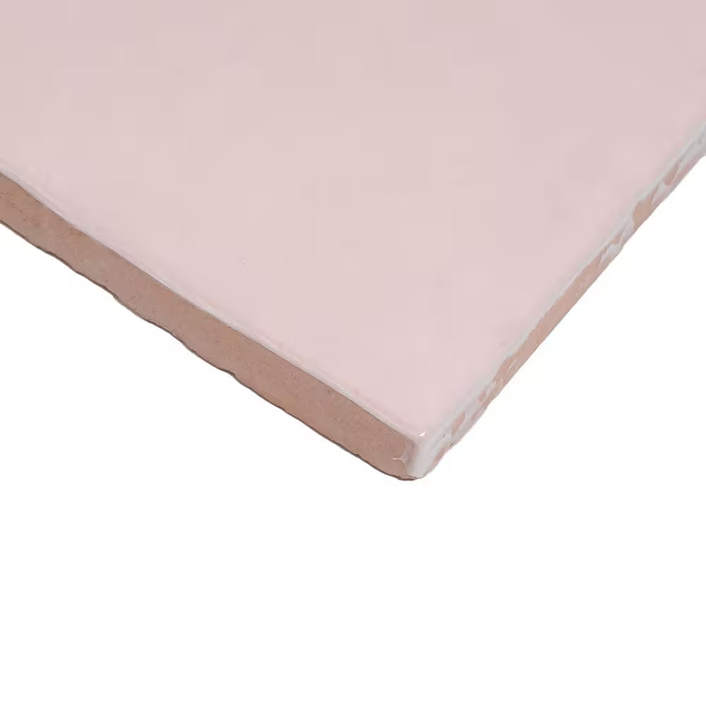 Pink 5.2 In. X 5.2 In. Polished Ceramic Subway Wall Tile (10.76 Sq. Ft./Case)