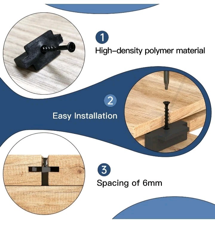 New Hidden Deck Fasteners 250 PCS Universal Nylon T-Clips For Composite Boards