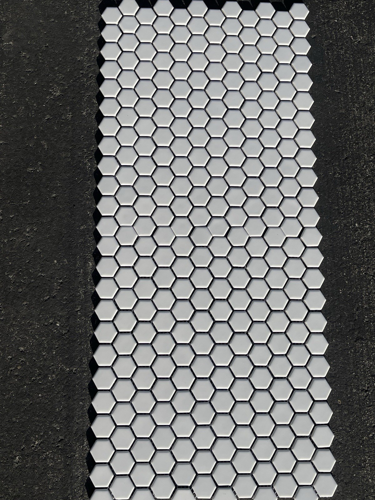 1 White Hexagon Porcelain Mosaic Matte Tile Floor Or Wall New 12×12 Commercial