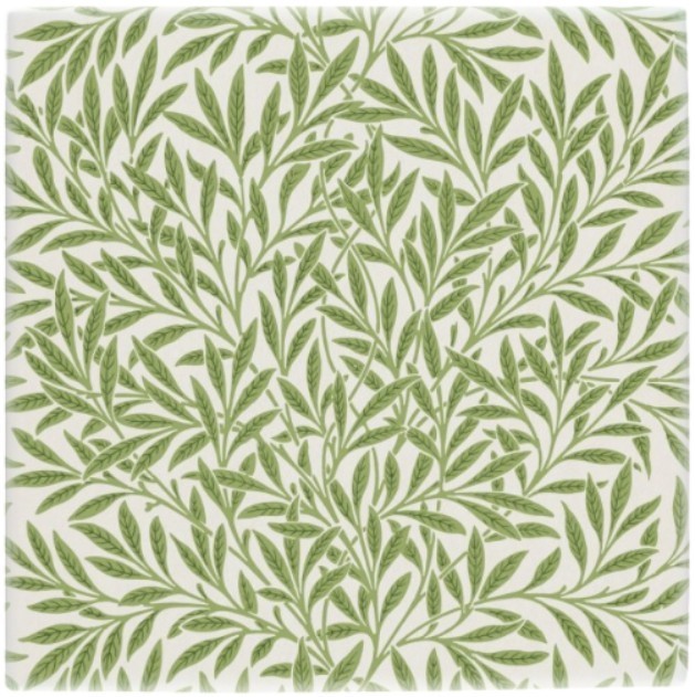 Green Leaves William Morris art 4.25×4.25, 6×6 or 8×8 inches Printed US