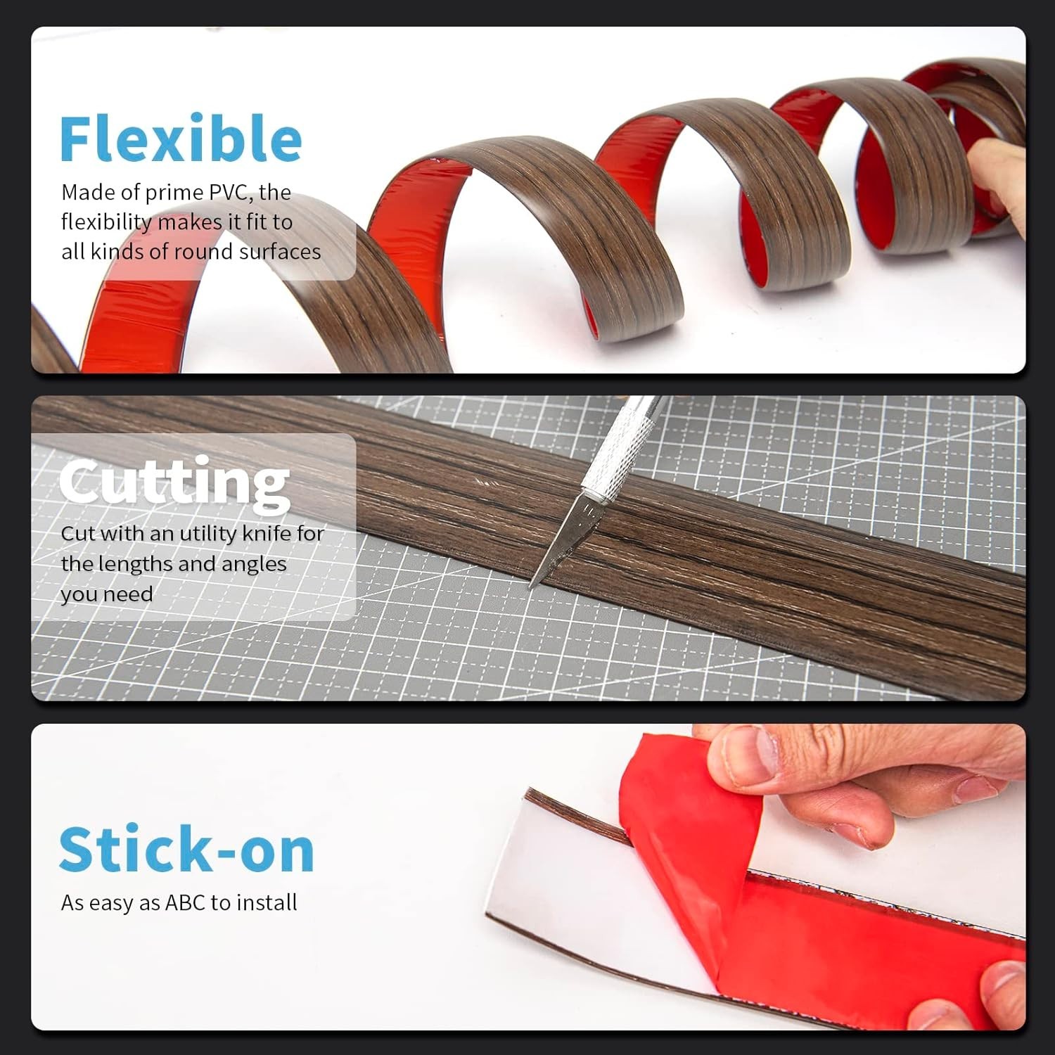 4FT Multi-Use Vinyl Floor Transition Strip – Perfect for Joining Rooms Elegantly
