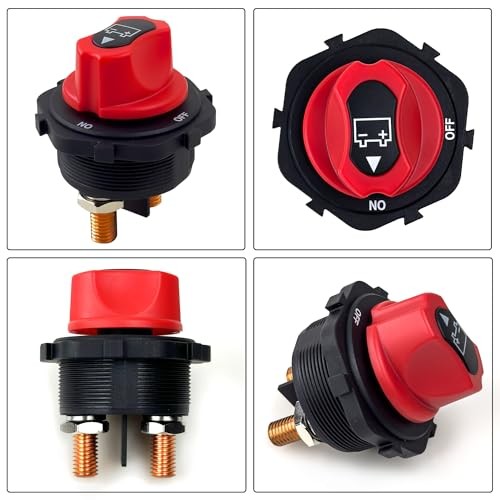 Battery Disconnect Switch 12V-32V Battery Master Cut Shut Off Isolator Switch