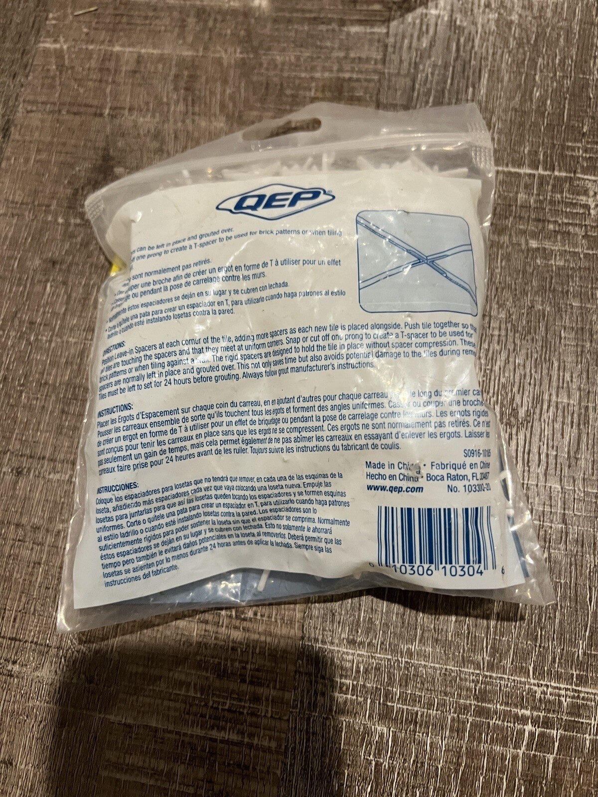 QEP 10330-20 Pack of 300 1/16″ Hard Leave-In Tile Spacers