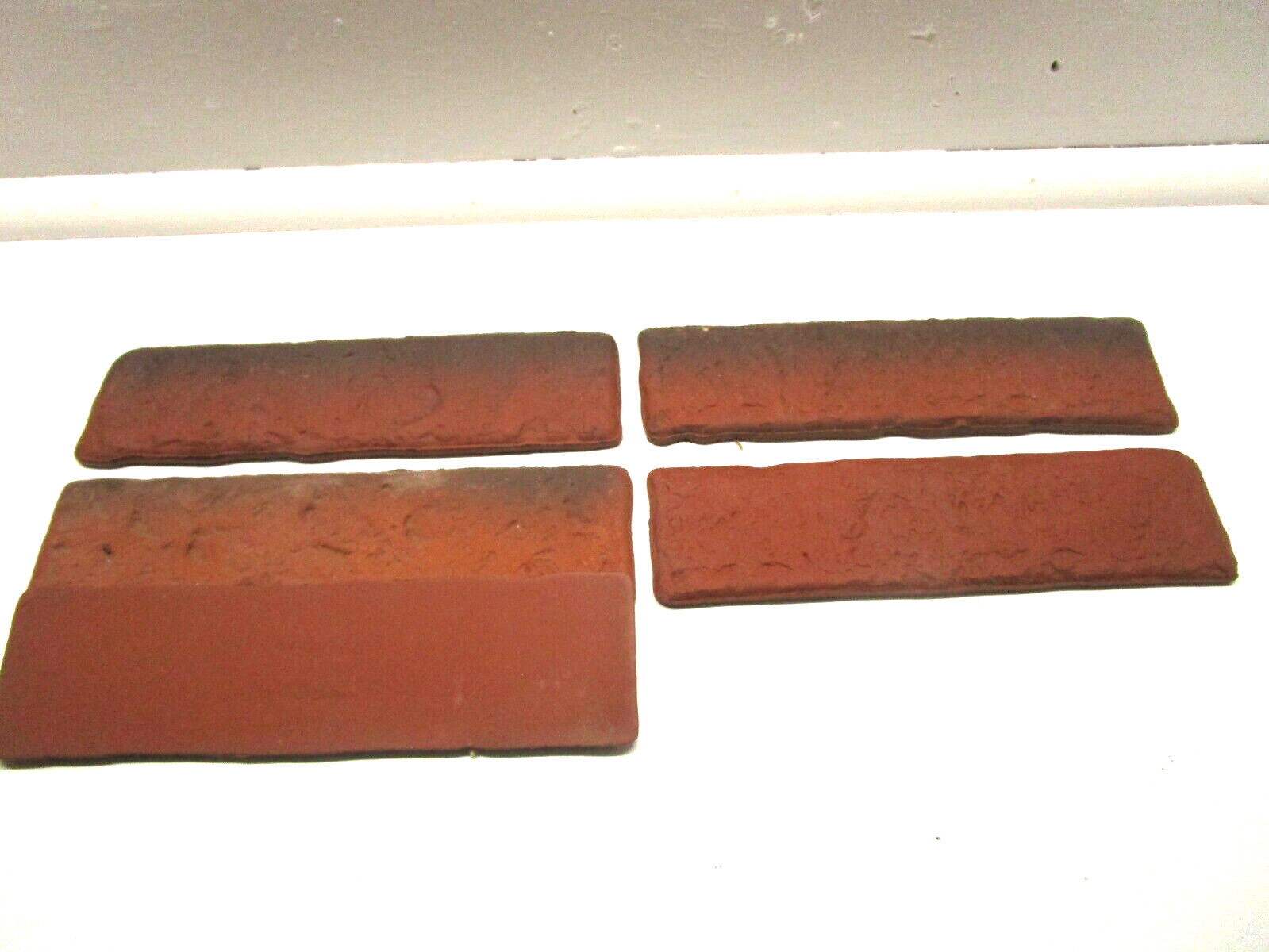 Lot of 54 Brick Faces Nittai Japan Terra-Cotta Ceramic Clay 8″ x 2″ Vintage MCM