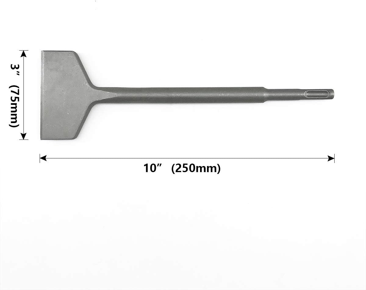 3 Inch Wide Tile & Thinset Scaling Chisel Sds-Plus Shank 3″ X 10″