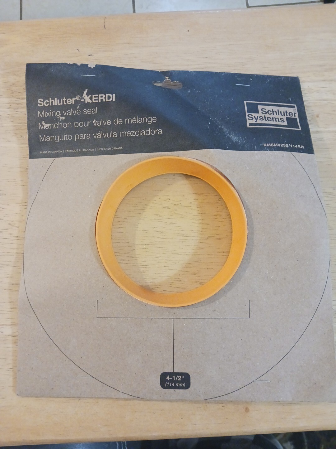 Schluter Kerdi Mixing Valve Seal 4-1/2″ KMSMV235/114/UV Free Shipping Lot Of 3