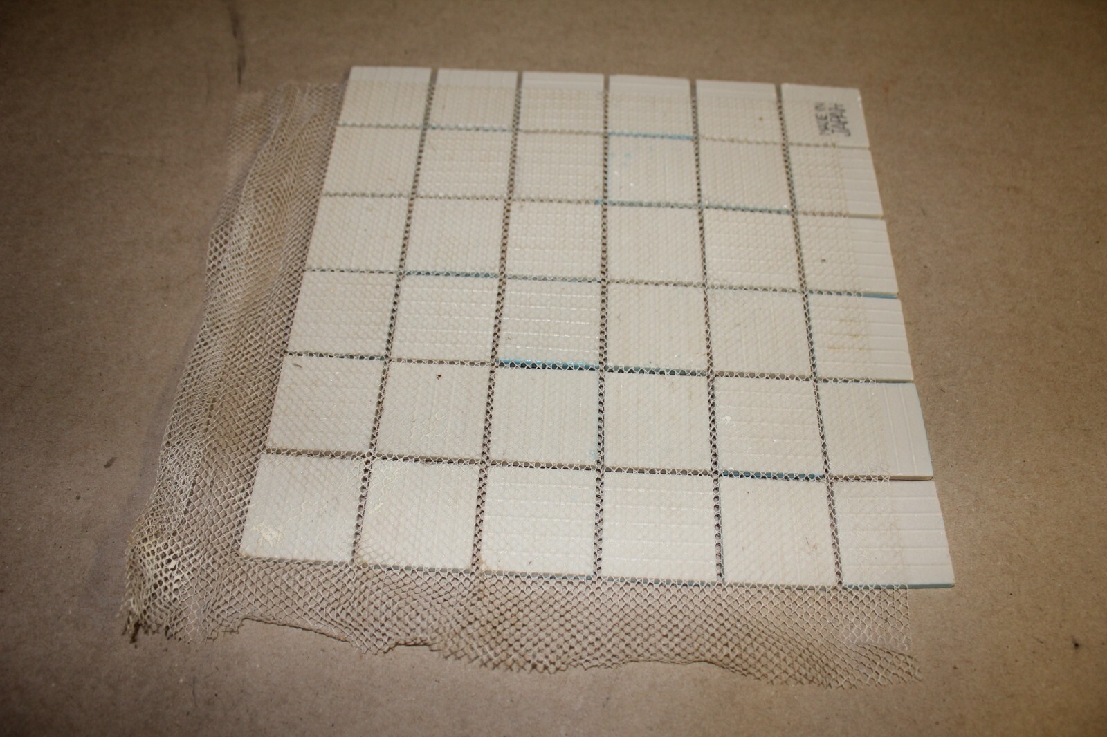 one 10 x 10 inch Blue aqua Splash tile back splash made in japan new old stock