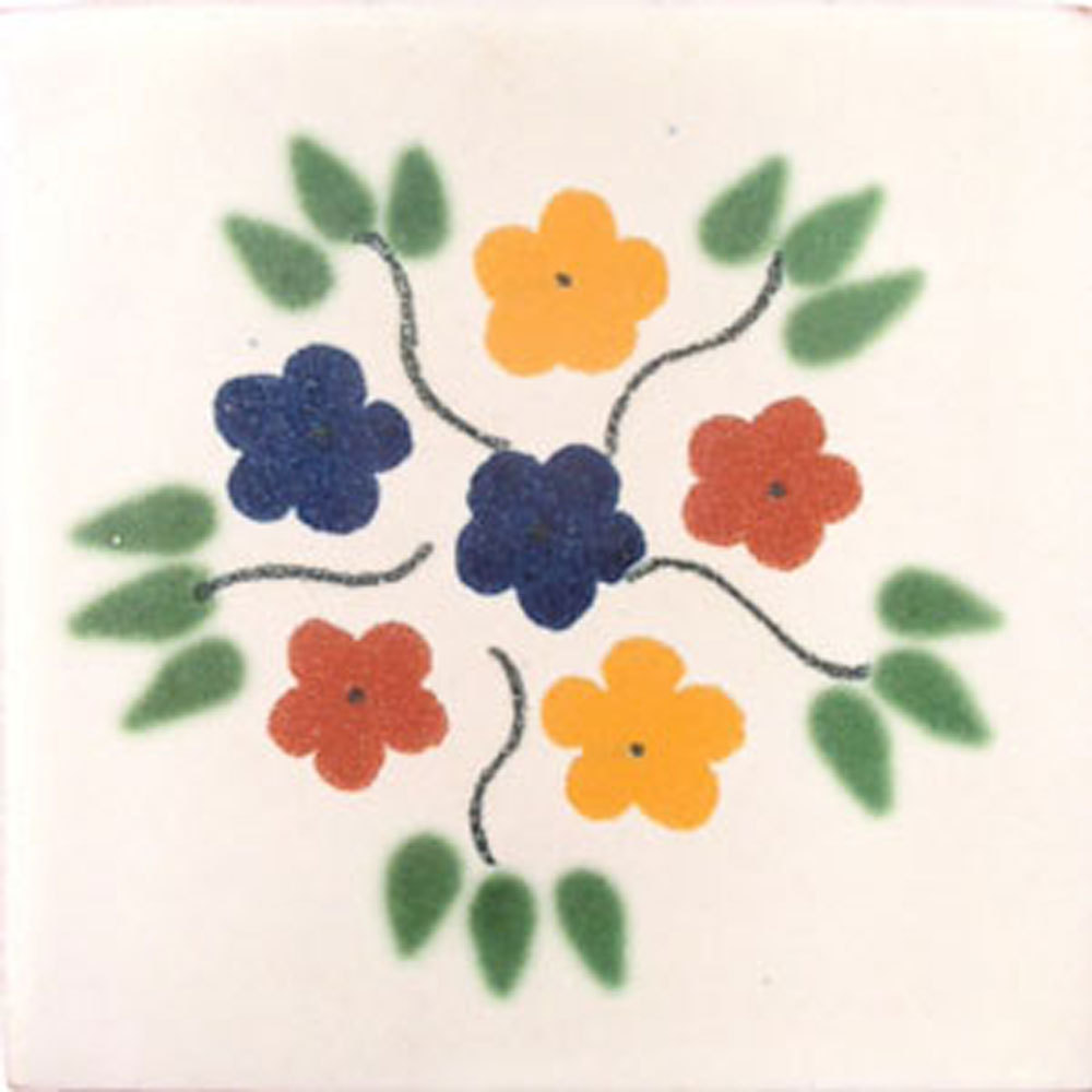9 MEXICAN TILES WALL OR FLOOR USE TALAVERA MEXICO CERAMIC HANDMADE POTTERY C#005