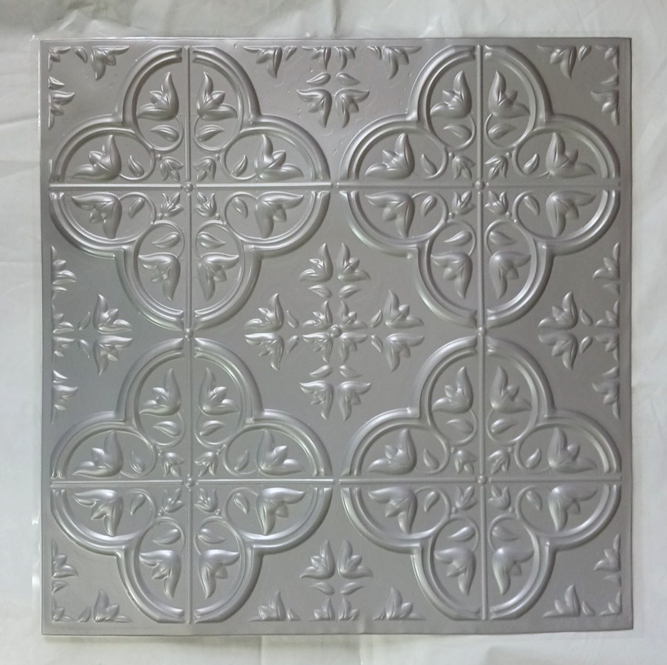 Wall Tiles lot of 10 silver gray geometric pattern back splash square 12″ x 12″