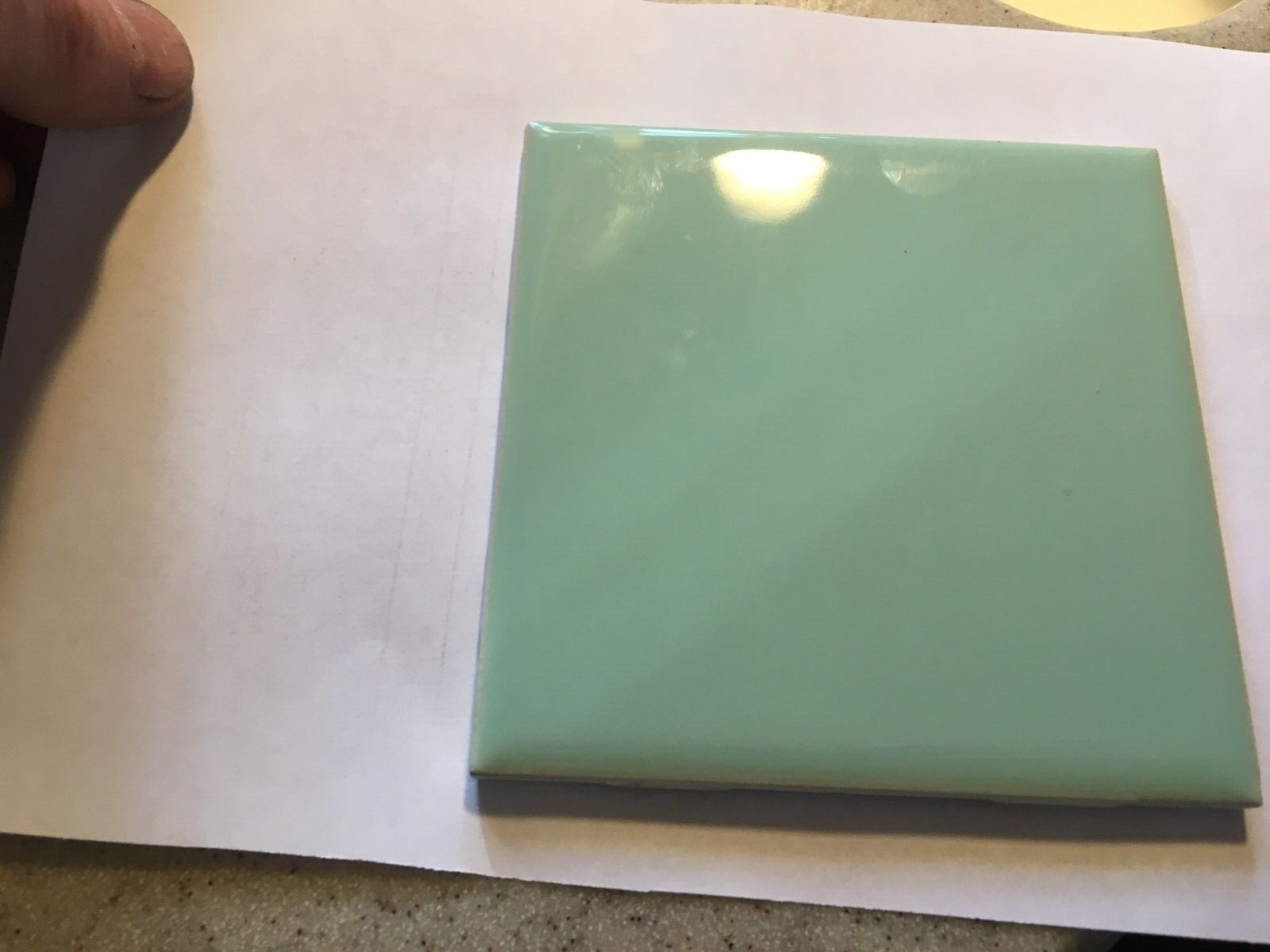 Vintage Interpace Gladding McBean Trend Lime Green Tile 4-1/4 x 4-1/4 INA Japan