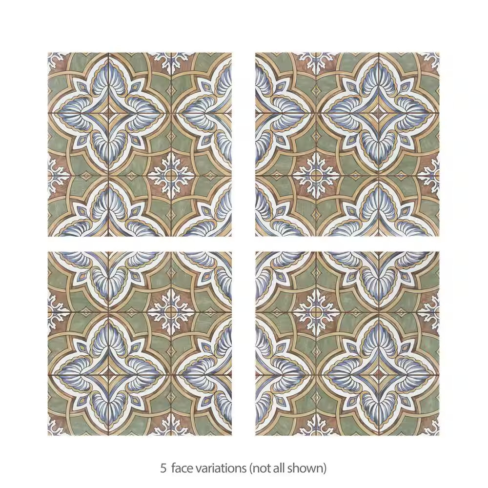 Harmonia Grove Green 13 In. X 13 In. Ceramic Floor and Wall Tile (12.0 Sq. Ft./C