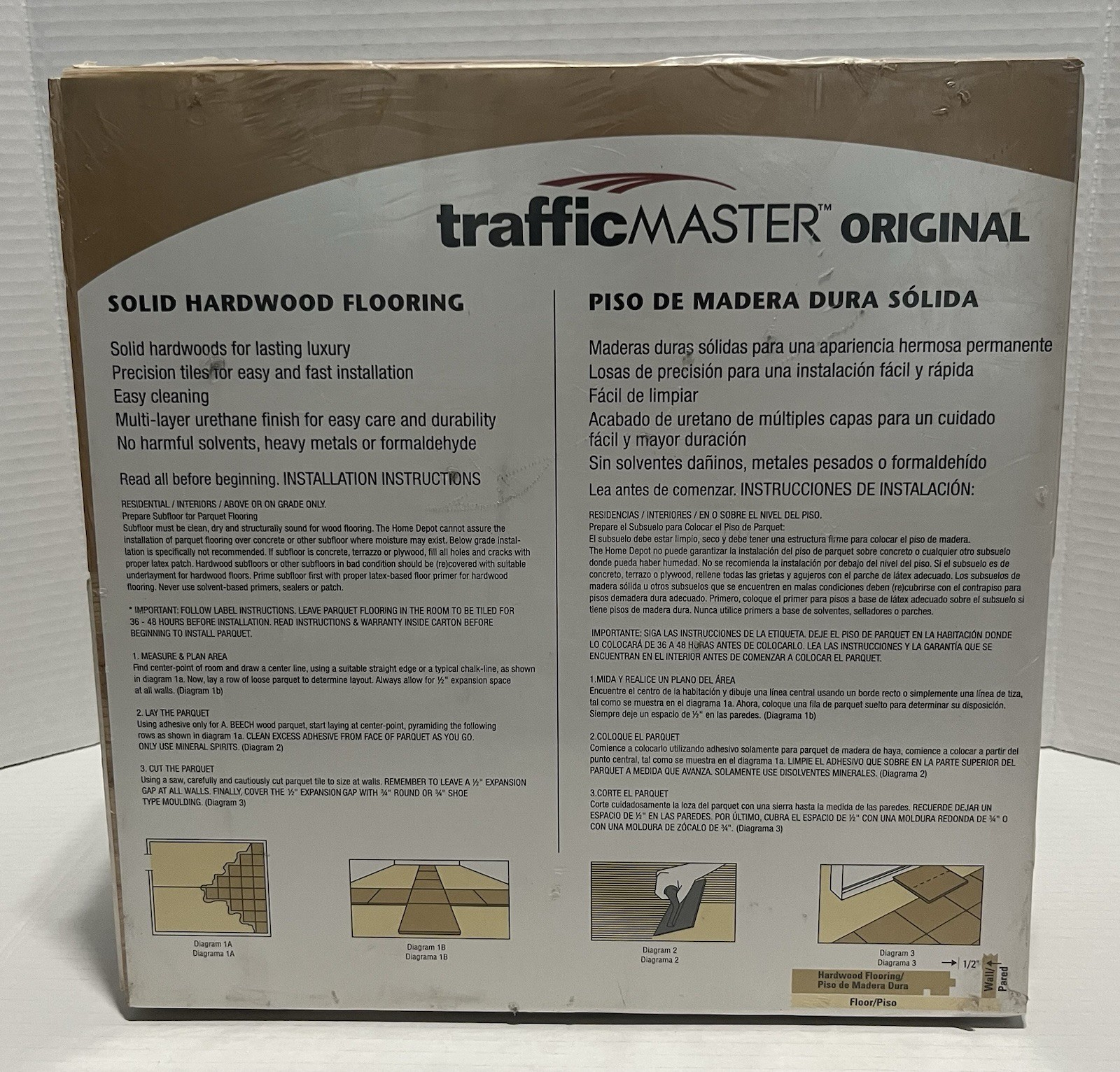 TRAFFIC MASTER Hardwood 12x12x.3125″ Floor Tiles 10 Sq. Ft. A.Beech #77336 – NEW