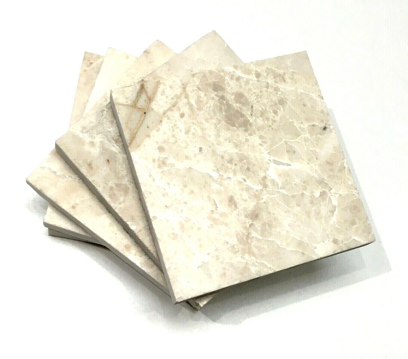 Cappucino Beige 4×4 Brushed Marble Tile Backsplash Wall (Sold by the piece)