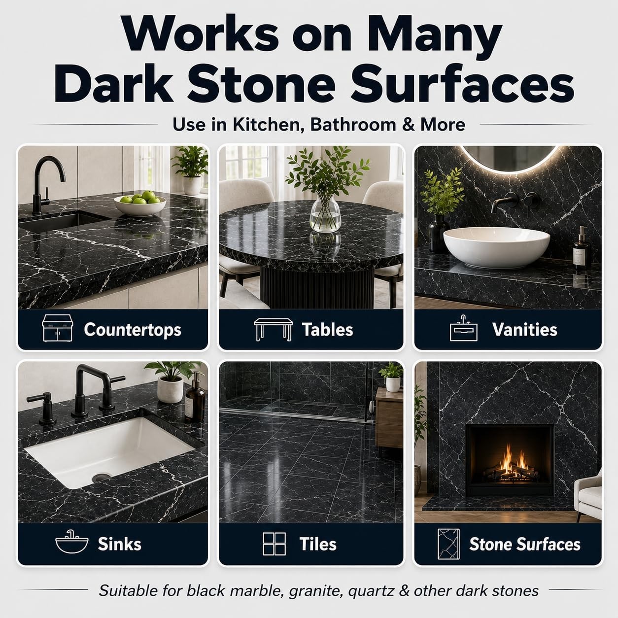 Quartz Countertop Repair Kit – Fix Chips, Cracks & Scratches on Marble, Tile & S