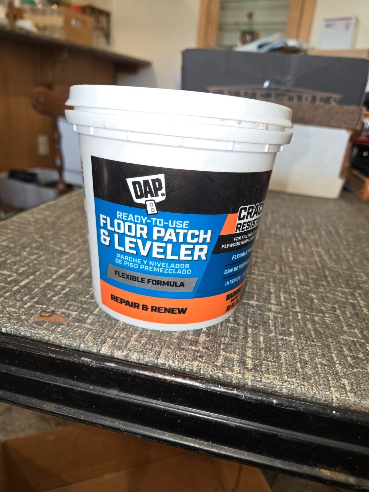 DAP 59184 QT RTU FLR Floor Patch Leveler 32 oz Light Gray 32 FL OZ NEW Sealed