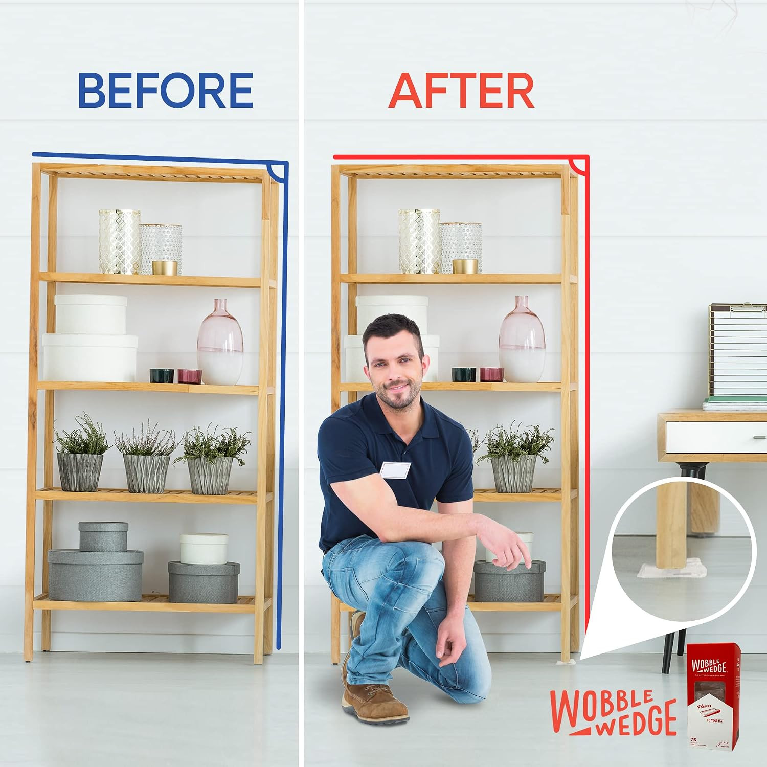 Flexible Plastic Shims – Leveling Shims for Home Improvement, Furniture Levelers