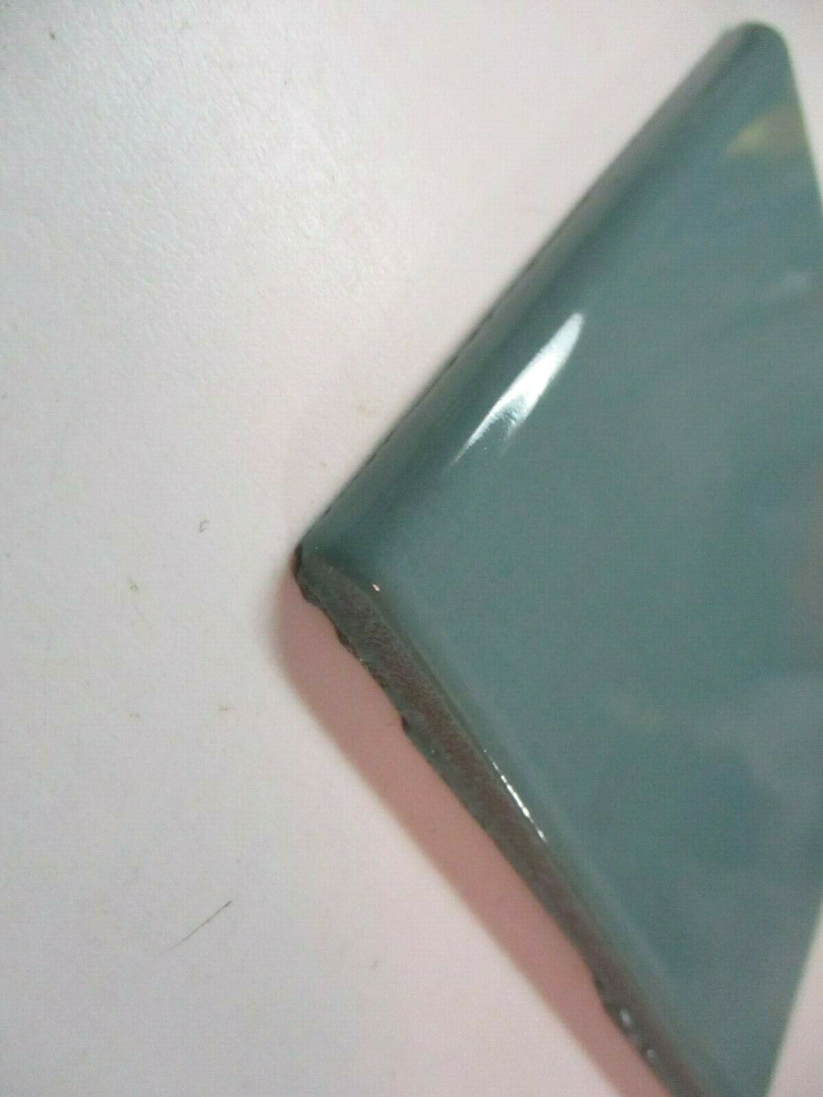 1 Bullnose Wall Tile Summitville USA ’60 Ceramic 3-7/8″ Mid Teal Green Gloss MCM