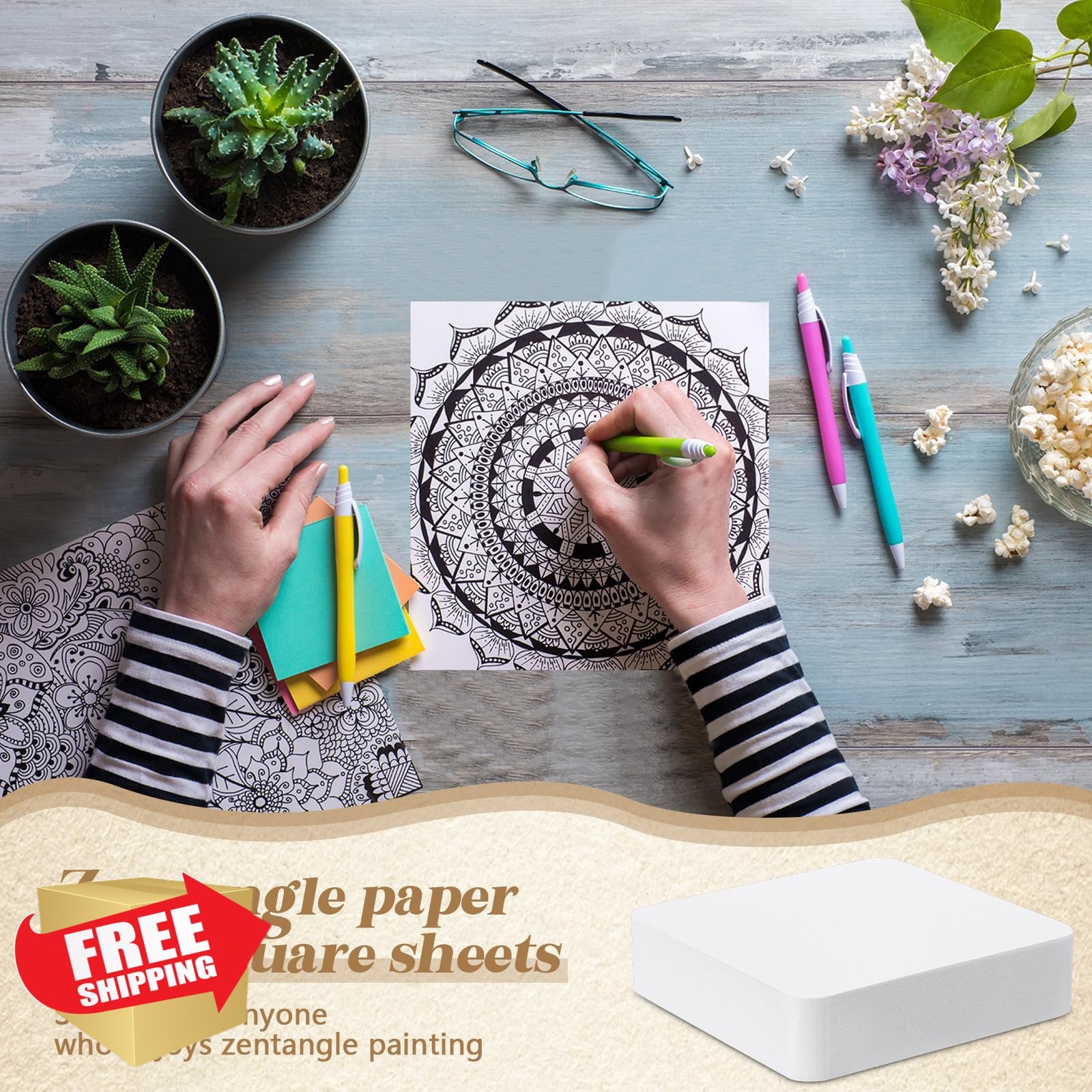Dunzoom 4.5”x4.5” Artist Tiles 50pc