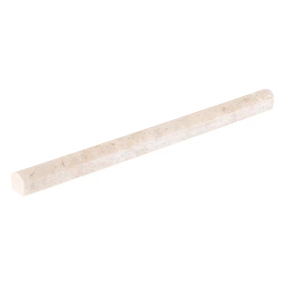 Cappuccino .75 In. X 12 In. Honed Marble Wall Pencil Tile (1 Linear Foot)
