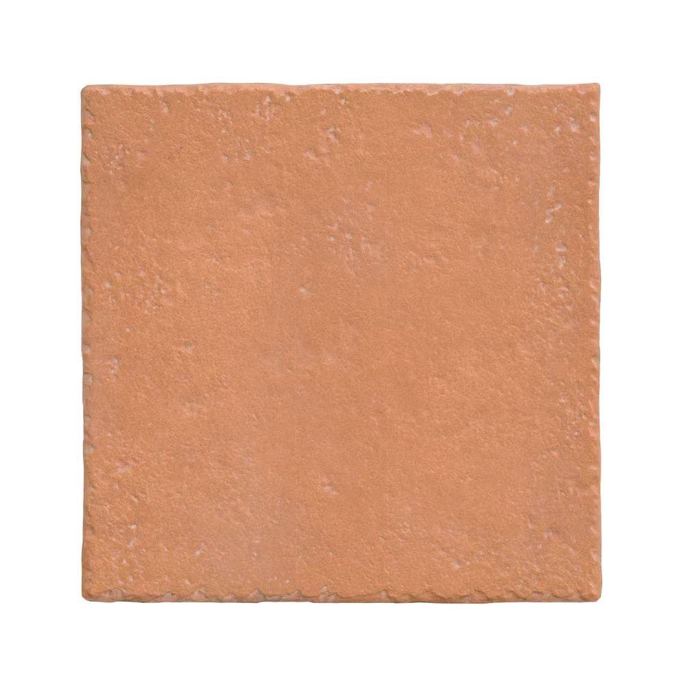 Tuscan Ember 10 In. X 10 In. Terracotta Look Matte Porcelain Brick Look Floor an