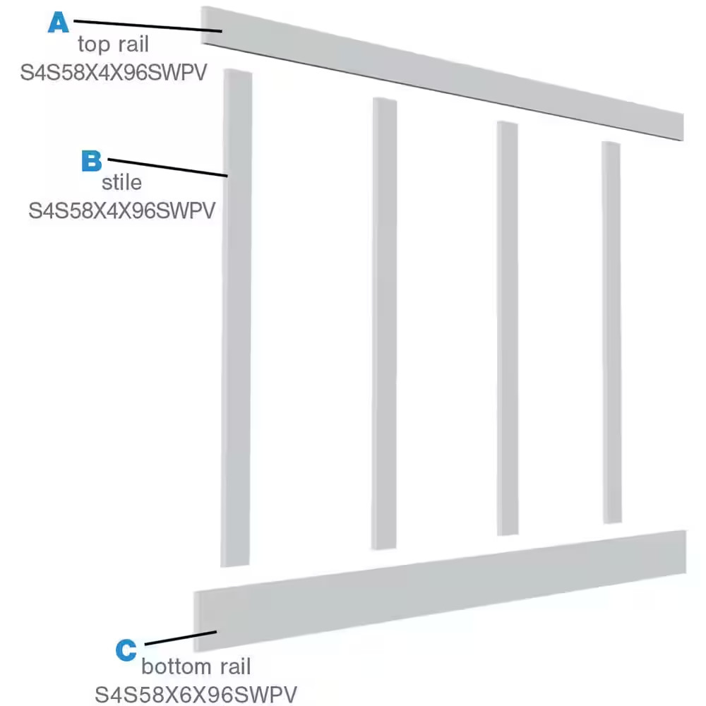 5/8 In. X 96 In. X 104 In. Expanded Cellular PVC Classic Shaker Moulding Kit (Fo