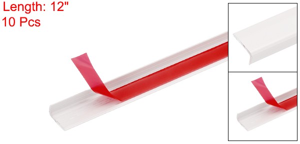 10pcs Tile Edge Trim 12″ x 0.4″ Peel and Stick Aluminum Alloy Trim, Matte White