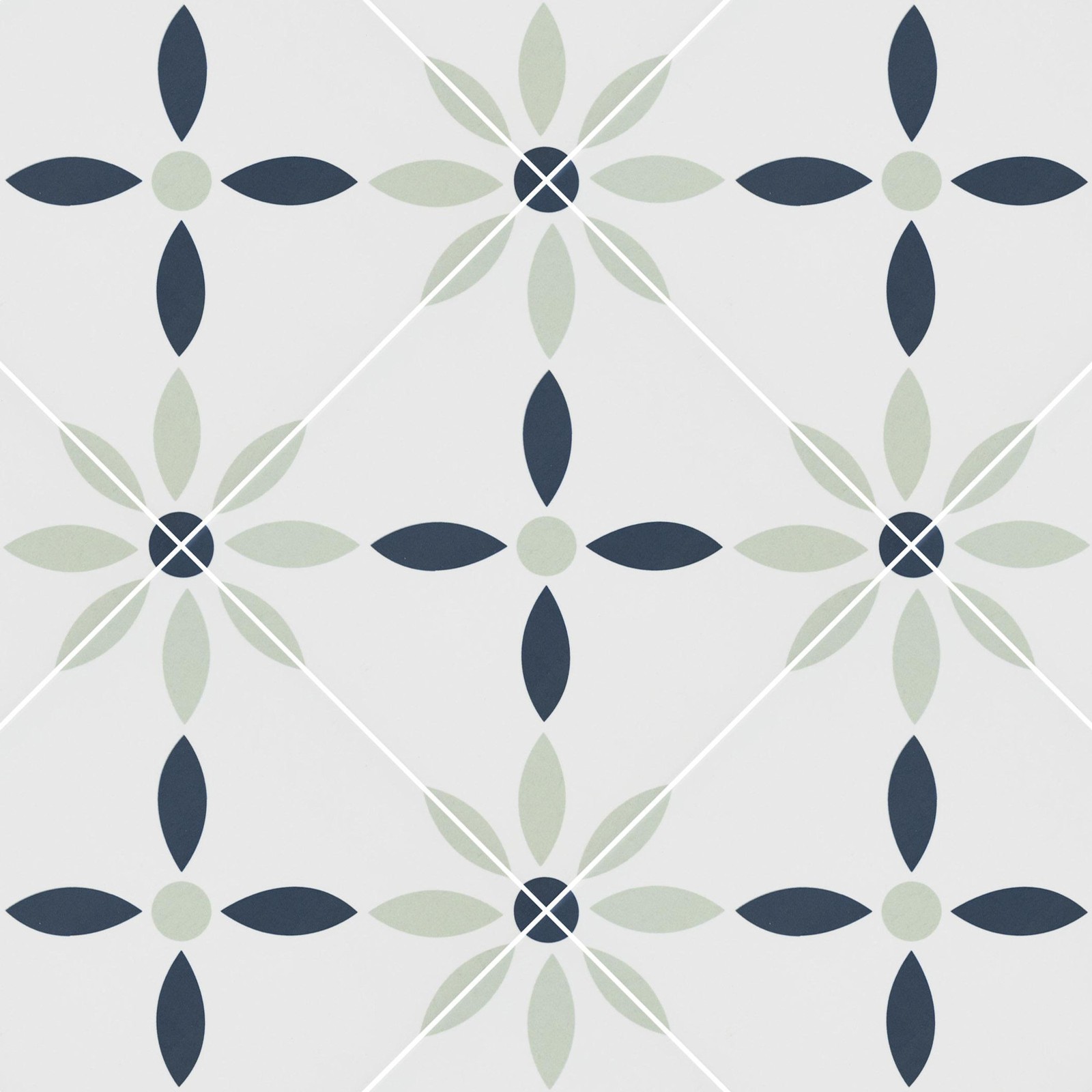 Ackland AKNPTAMA8X8M-PL Amara – 8″ x 8″ Porcelain Encaustic Floor – Estara