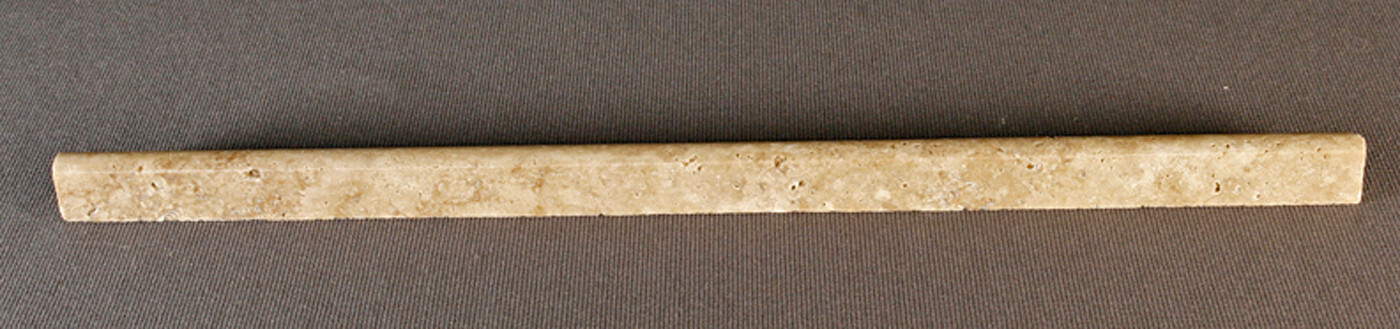 TRAVERTINE BULL NOSE PENCIL TRIM 12 x 3/8 x 5/8 INCHES POLISHED EFES NOCE DURAND