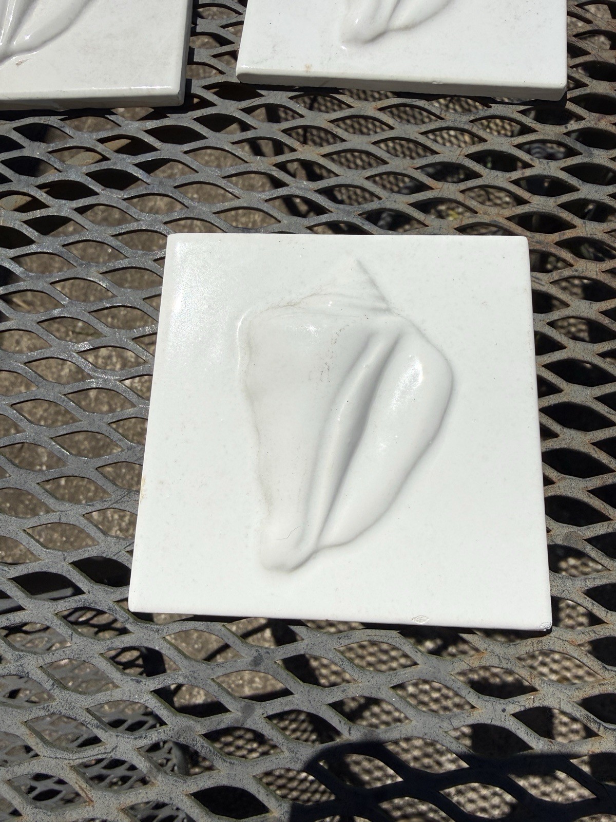 Lot Of Shell & Starfish Ceramic Porcelain Tiles For Wall / Backsplash 4.25/6 in