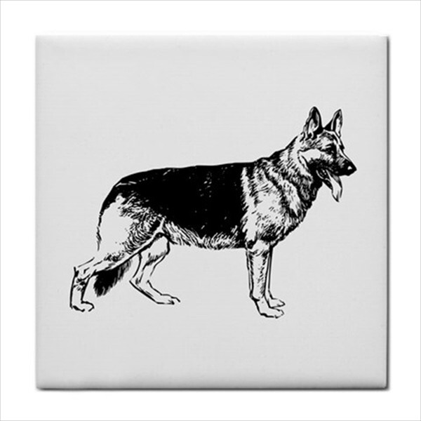 Dogs Ceramic Tile Set Of 16 Backsplash 4.25″ Tiles Home Decor Dog Breed Art